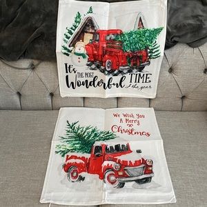 Set of 2 20x20inch Decorative Christmas Pillowcases